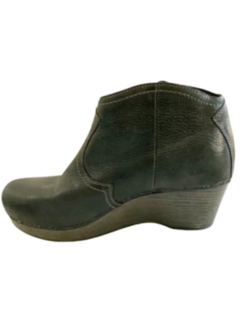Dansko SALE! Wedge Ankle Boots Veronica Black Leather Tassel, size 40, 9-9 1/2